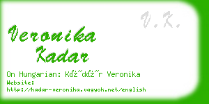 veronika kadar business card